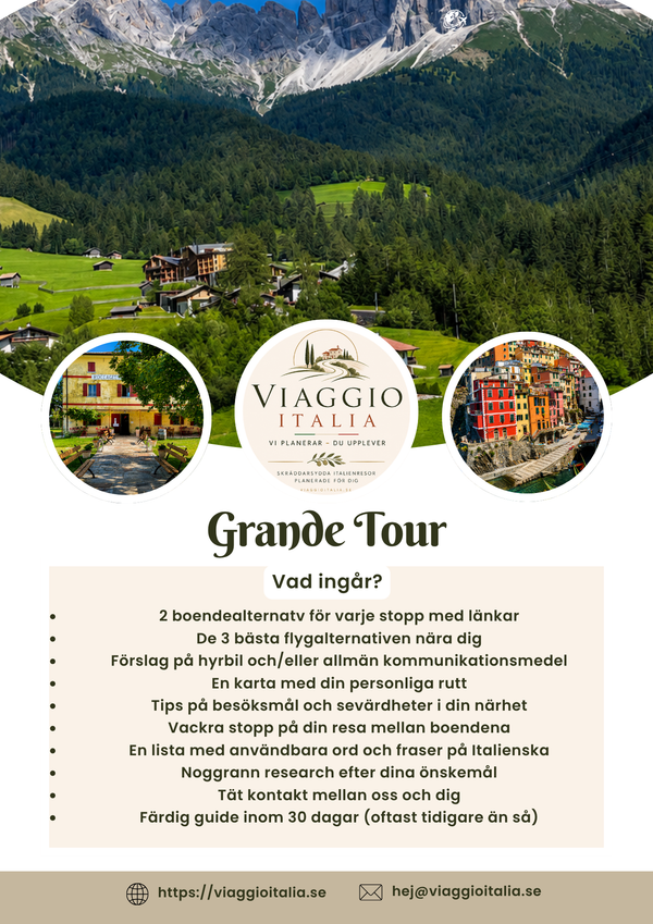 Din personliga resguide för Italien - Grande Tour